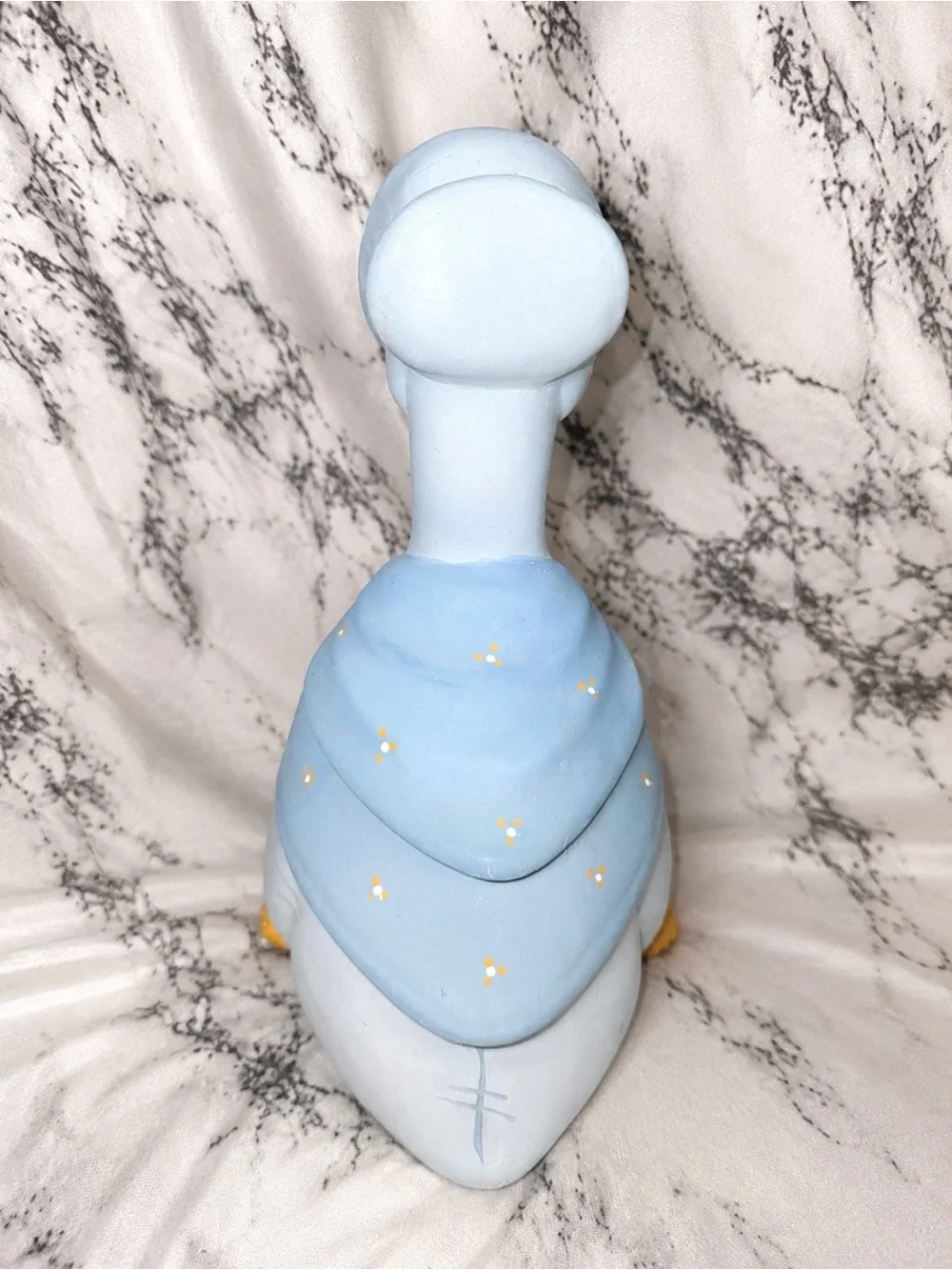 Blue and Yellow Duck Figurine Decorative Accent - Unbranded